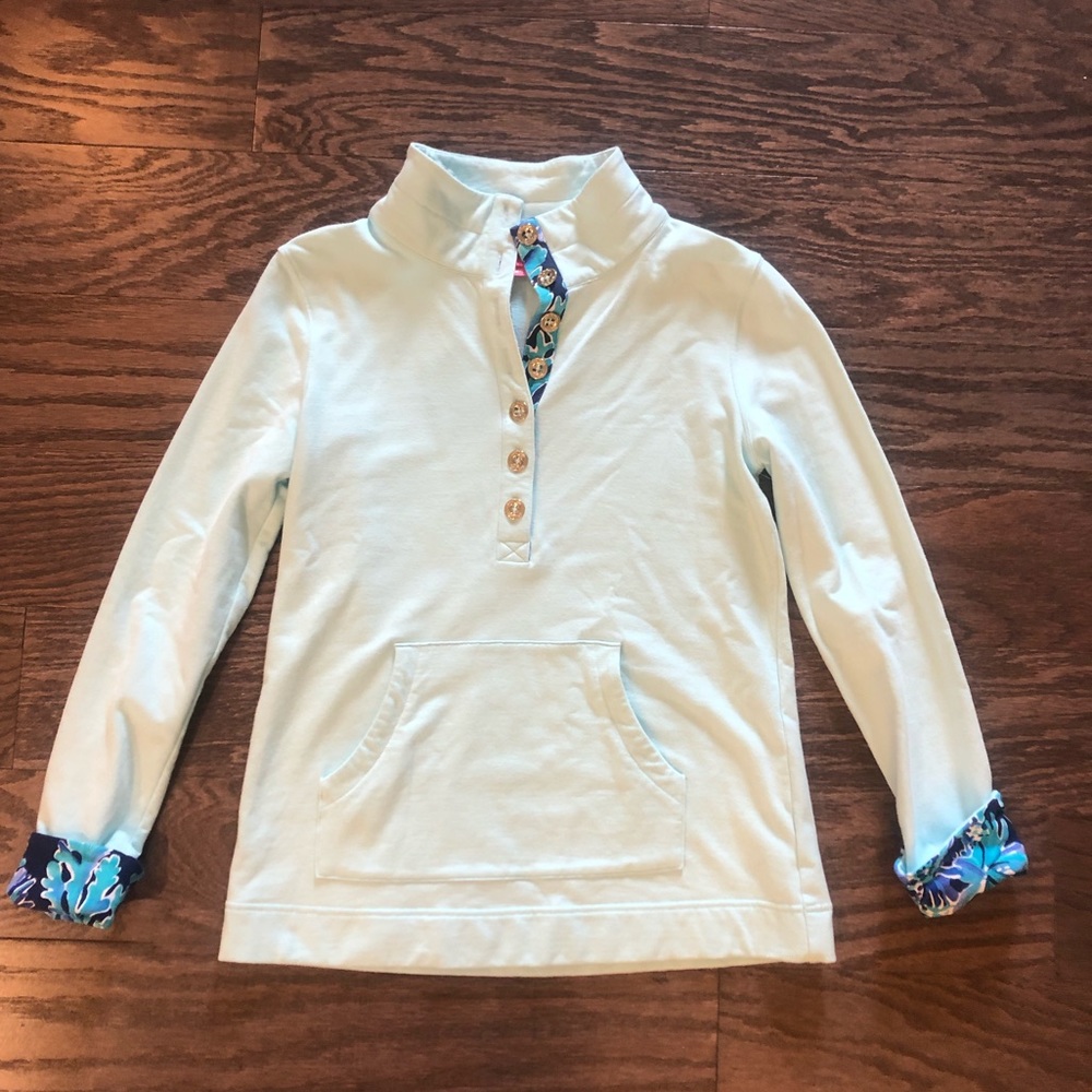 Lilly Pulitzer pull over button up sweater jacket